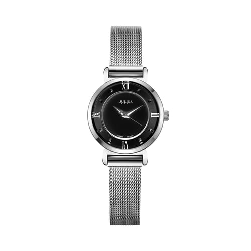 นาฬิกา Julius JA-728 B สายสแตนเลสถัก สีเงิน