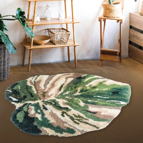 พรมดีไซน์พิเศษ IDS 2-1 LEAF สีเขียว