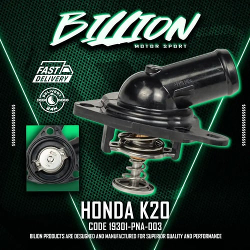 วาล์วน้ำ Billion Thermostat 68°C + คอห่าน สำหรับ Honda K20 [Part No.19301-PNA-003]