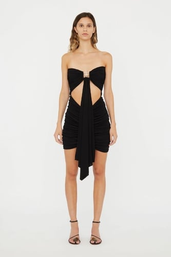 CHRISTOPHER ESBER - BEZEL QUARTZ DISCONNECT MINI DRESS