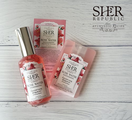 สเปรย์น้ำกุหลาบบำรุงผิวหน้า มัทนพาธา SHERPUBLIQ Rose Water Madanabadha