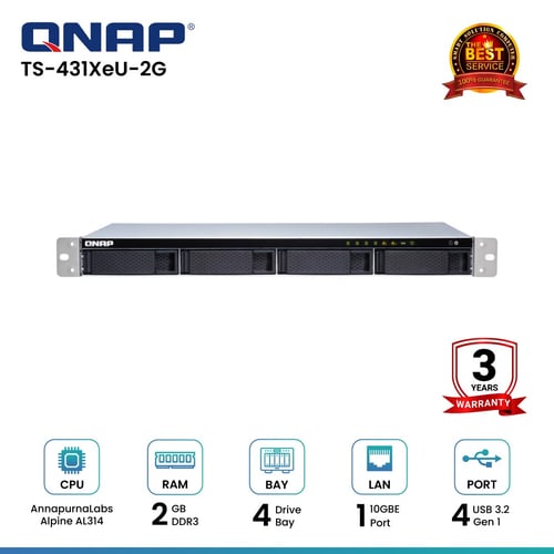 Qnap TS-431XeU-2G 4-Bay Nas อุปกรณ์จัดเก็บข้อมูลบนเครือข่าย