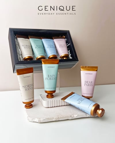 Genique พรีเมี่ยมเซท Giftset อโรมาแฮนด์ - Hand cream 4 ชิ้น