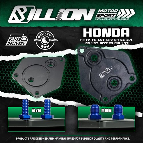 Transmission CVT Adapter Billion สำหรับ HONDA (FC FK FE 1.5T CRV G4 G5 2.4 G6 1.5T Accord G10 1.5T) + M14x1.5 O-Ring to AN6