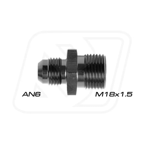 Billion ข้อลดเกลียว (044) M18x1.5/โอริง ออก AN6/AN8/AN10 (BLUE/BLACK)