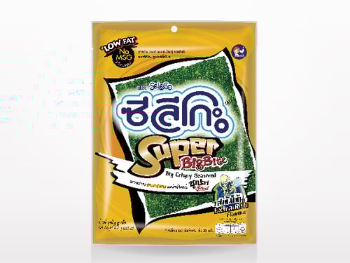 ซีลีโกะ Super Big Bite สาหร่ายอบกรอบแผ่นใหญ่ รสเข้มข้น / 1 ซอง มี 5 แผ่น (ขนาด 25 กรัม)