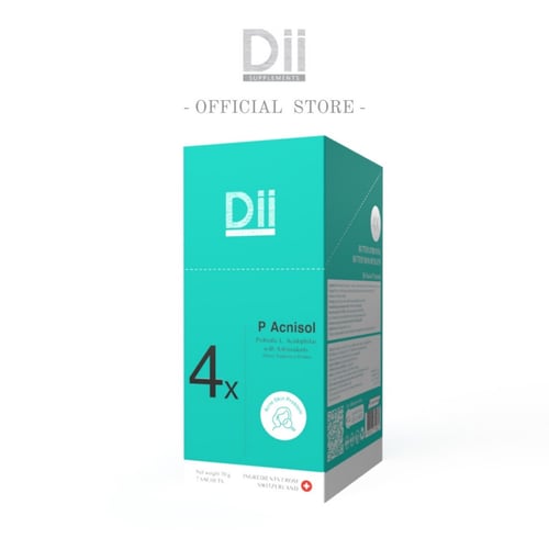 [New Arrival] Dii No.4x P Acnisol วิตามินผงชงดื่ม สูตรดูแลสิวอักเสบ ผิวหน้ามัน (7 ซอง)