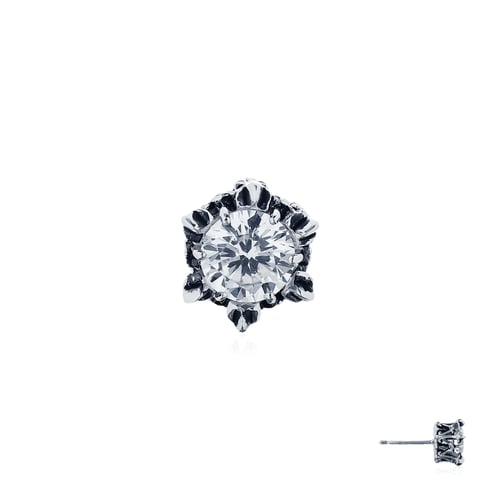 Armoury Crown Earring Stud - White Crystal
