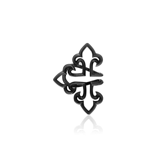 LisCross Edge: Dark Rituals Cross ขัดเงาพิเศษ ชุบแบล็กโรเดียม (Black Rhodium Sterling) *จำหน่ายเป็นชิ้น/ข้าง