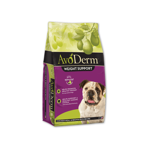 AvoDerm อโวเดิร์ม อาหารสำหรับสุนัขโตที่ต้องการควบคุมน้ำหนัก สูตรไก่และข้าวกล้อง