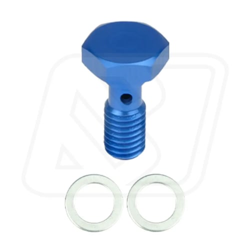 Billion หัวบันโจ M10.5 ออก AN6 พร้อมตัวหนอน M10x1.0x28 (BLUE/BLACK)