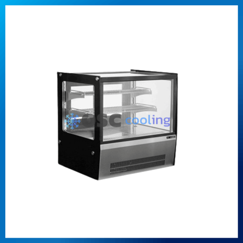 ตู้โชว์เค้กกระจกตรง สำหรับวางบนเคาท์เตอร์ "SANDEN" 3.8 คิว  [SKR-0070R]