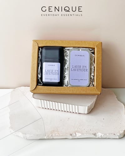 Genique พรีเมี่ยมเซท Giftset Happy Heal ยาดมสองรู+ Aroma Relaxing Balm