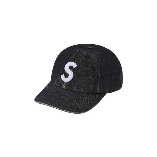 SUPREME S LOGO CORDURA DENIM 6 PANEL CAP BLACK