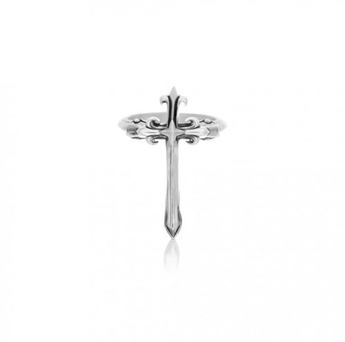 Prophet's Calibur Ring แหวนเงินแท้ 925 ทำมือแกะลายดาบกางเขนยุคกลางยุโรปสุดดุดัน ขัดเงาลงดำขับลาย