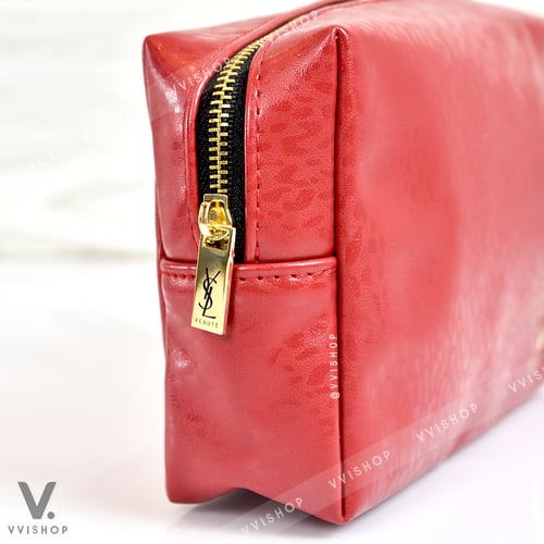 YSL Beaute Red Makeup Bag