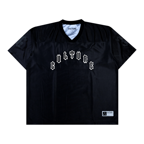 V.A.C CULTURE FOOTBALL OVERSIZED JERSEY BLACK