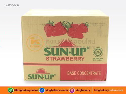 #ยกลัง (12ขวด) น้ำสตรอเบอรี่ SUN UP 850 ml.(1ลังx12ขวด)