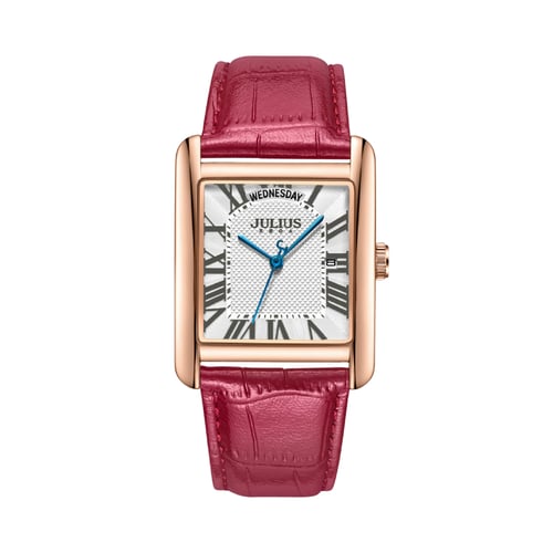 นาฬิกา Julius JA-1398 A สายหนัง สีแดง