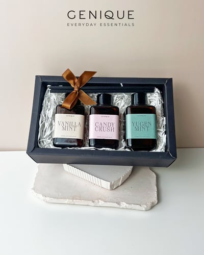Genique พรีเมี่ยมเซท Giftset  โฮมอโรมา Diffuser 55 ml. 3 ขวด