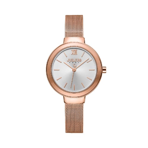 นาฬิกา Julius JA-1345 A สายสแตนเลสถัก สีโรสโกลด์