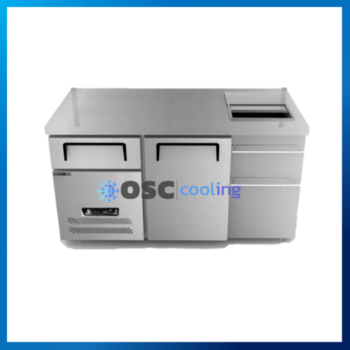 ตู้แช่เคาท์เตอร์ 1 ประตู พร้อมช่องใส่น้ำแข็ง 3.7 คิว [STK3-1206-AR]