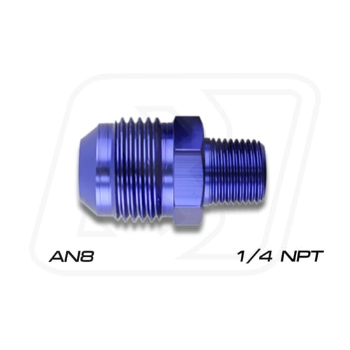 Billion ข้อลดเกลียว 1/4"NPT ออก AN6/AN8/AN10 (BLUE/BLACK)