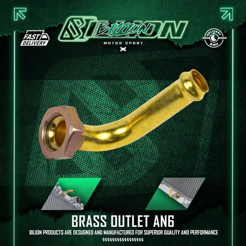 Billion หางปลาทองเหลือง ต่อหม้อน้ำเกียร์ออโต้ (AT Transmission Cooler Adapter)