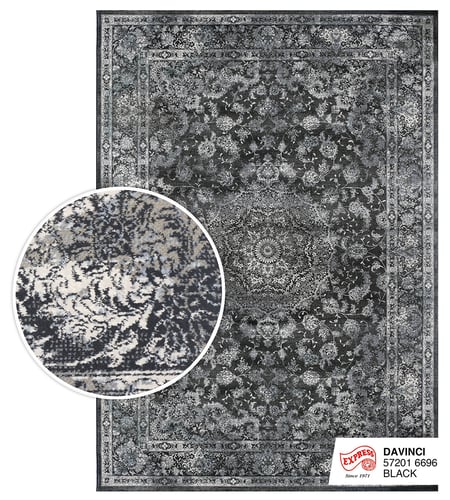 DAVINCI (XL) 57109 3636 XL 240x340 CM. BLACK