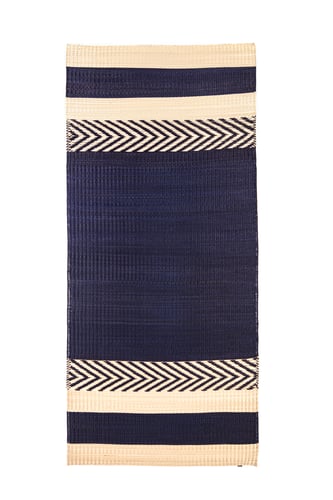 Mini stripe mat navy blue