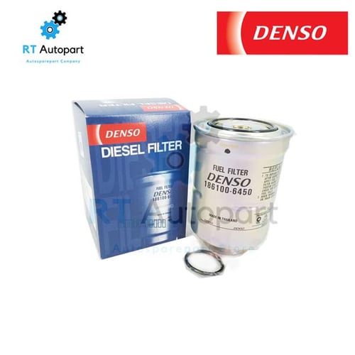 Denso กรองโซล่า Toyota Mighty Tiger 2L 2L-II Ranger ปี98-01 เครื่อง WL แบบดักน้ำ / กรองน้ำมันเชื้อเพลิง กรองน้ำมันดีเชล