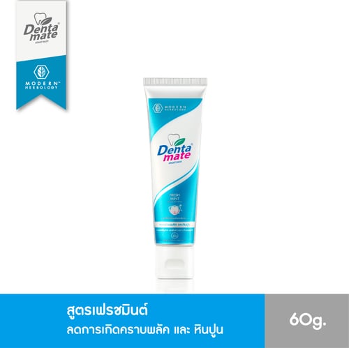 DENTAMATE FRESH MINT เดนตาเมท ยาสีฟันสมุนไพรสกัด เฟรชมินต์ 100 กรัม_HICNEWUNKV