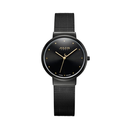 นาฬิกา Julius JA-426 LE สายสแตนเลสถัก สีดำ