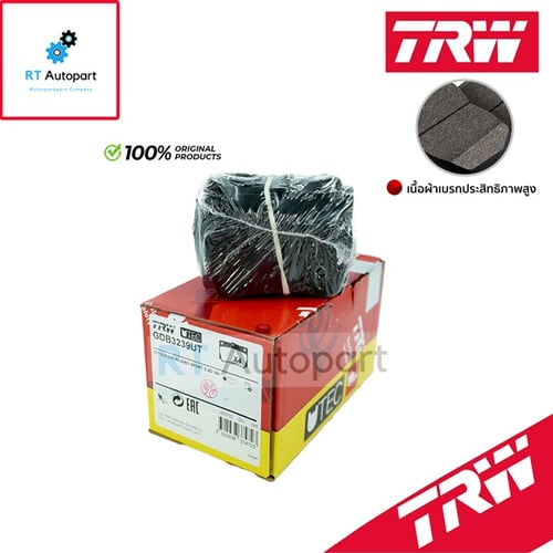 TRW ผ้าดิสเบรกหลัง Mitsubishi Pajerosport เครื่อง2.4 2.5 ปี15-22 เกรด UTEC / ผ้าเบรก ผ้าเบรค / GDB3239UT