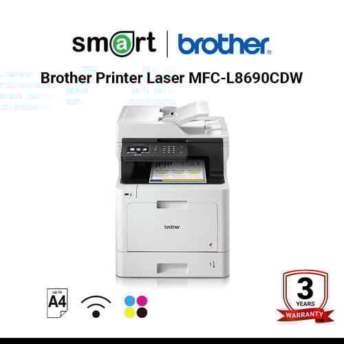 Brother Printer Laser MFC-L8690CDW เครื่องพิมพ์เลเซอร์สี และมัลติฟังก์ชัน Color MFC laser : 5in1 (Print, Scan, Copy, Fax/PC fax +Duplex+Network)