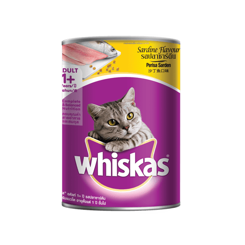 [MANOON] WHISKAS Can Sardine Flavor วิสกัส อาหารแมวกระป๋อง ปลาซาดีน ขนาด 400 กรัม