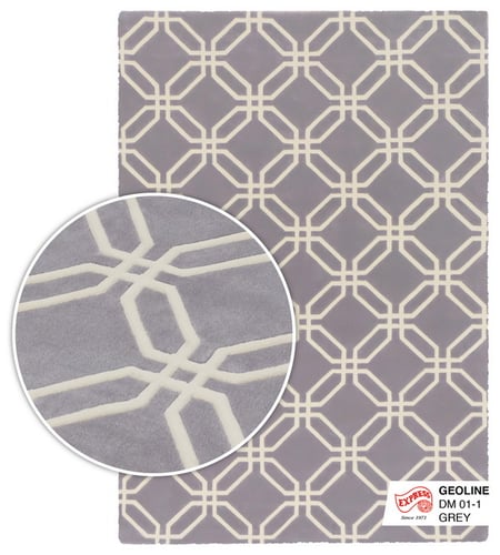 พรมรุ่น GEO LINE (L) DM 01-1 L 160x230 ซม. GREY (พรีออเดอร์)