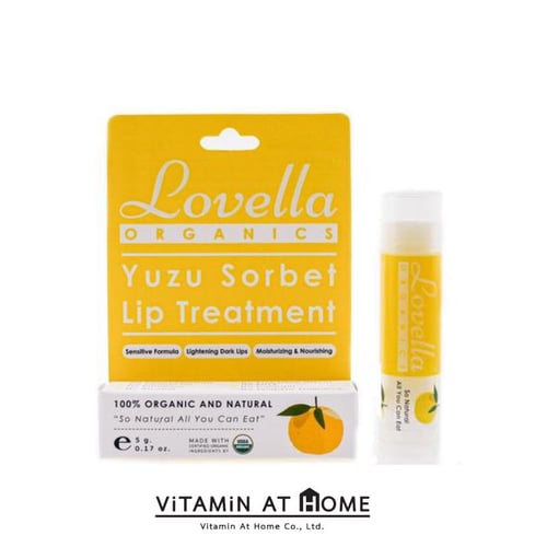 Lovella Yuzu Sorbet ลิปบาล์มออร์แกนิก กลิ่นยูสุซอร์เบท