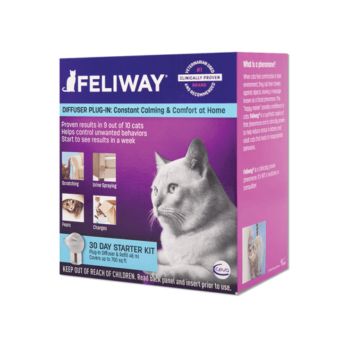 Feliway Diffuser Plug-in for Cat เฟลิเวย์ ฟีโรโมนสังเคราะห์สำหรับแมวทุกสายพันธุ์ ขนาด 48 มล.