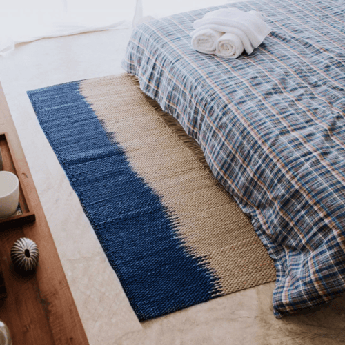 The paint navy blue mat