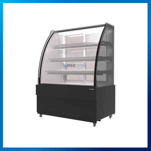 ตู้โชว์เค้กกระจกโค้ง 3 ชั้นวาง Premium Plus กว้าง 70 ซม. สีดำ 10.6 คิว [SKK-0717Z]