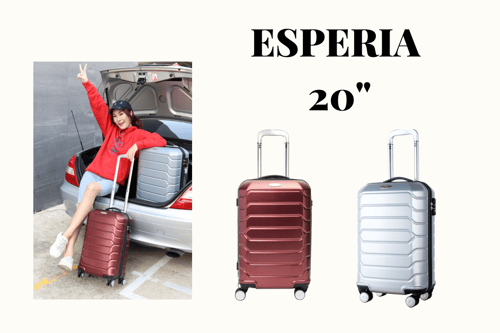 กระเป๋าเดินทาง20นิ้ว สีแดง สีเงิน