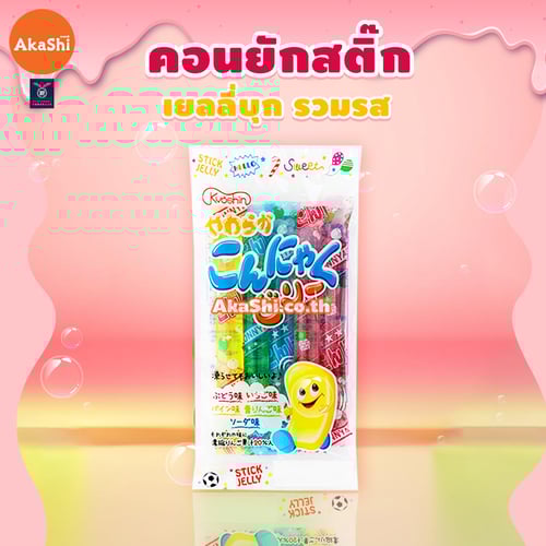 Kyoshin Konjac Stick Jelly - เยลลี่บุก รวมรส ขนาด 5 ชิ้น