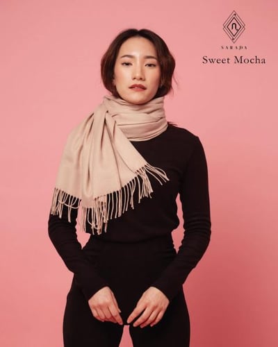 ผ้าพันคอแคชเมียร์ Sweet Mocha