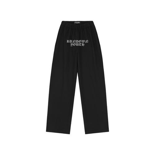 RUNDOWNYOUTH BLACK ANGEL TRACK PANTS BLACK