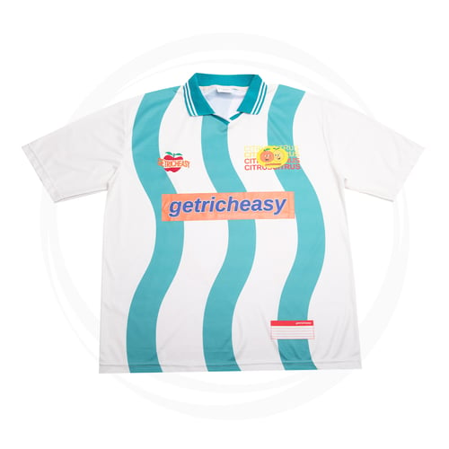 GET RICH EASY FOOTBALL JERSEY CITRUS TURQUOISE