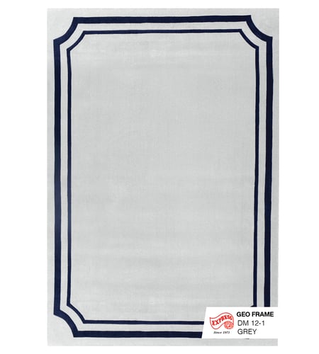 พรมรุ่น GEO FRAME (L) DM 12B-1 L 160x230 ซม. GREY (พรีออเดอร์)