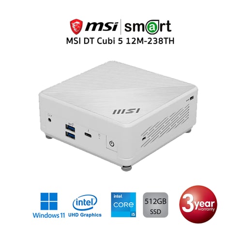 MSI DT Cubi 5 12M-238TH Cub i5 12M-238TH/UHD Graphics/512GB/Win11 (White)