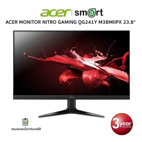 จอมอนิเตอร์ ACER MONITOR NITRO GAMING QG241Y M3BMIIPX 23.8" IPS FHD 180Hz