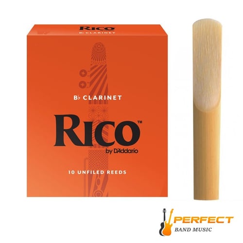 Rico ลิ้น Clarinet Rico กล่องส้ม กล่องละ 10 ชิ้น ลิ้น บีแฟลตคลาริเน็ต Rico RCA10XX